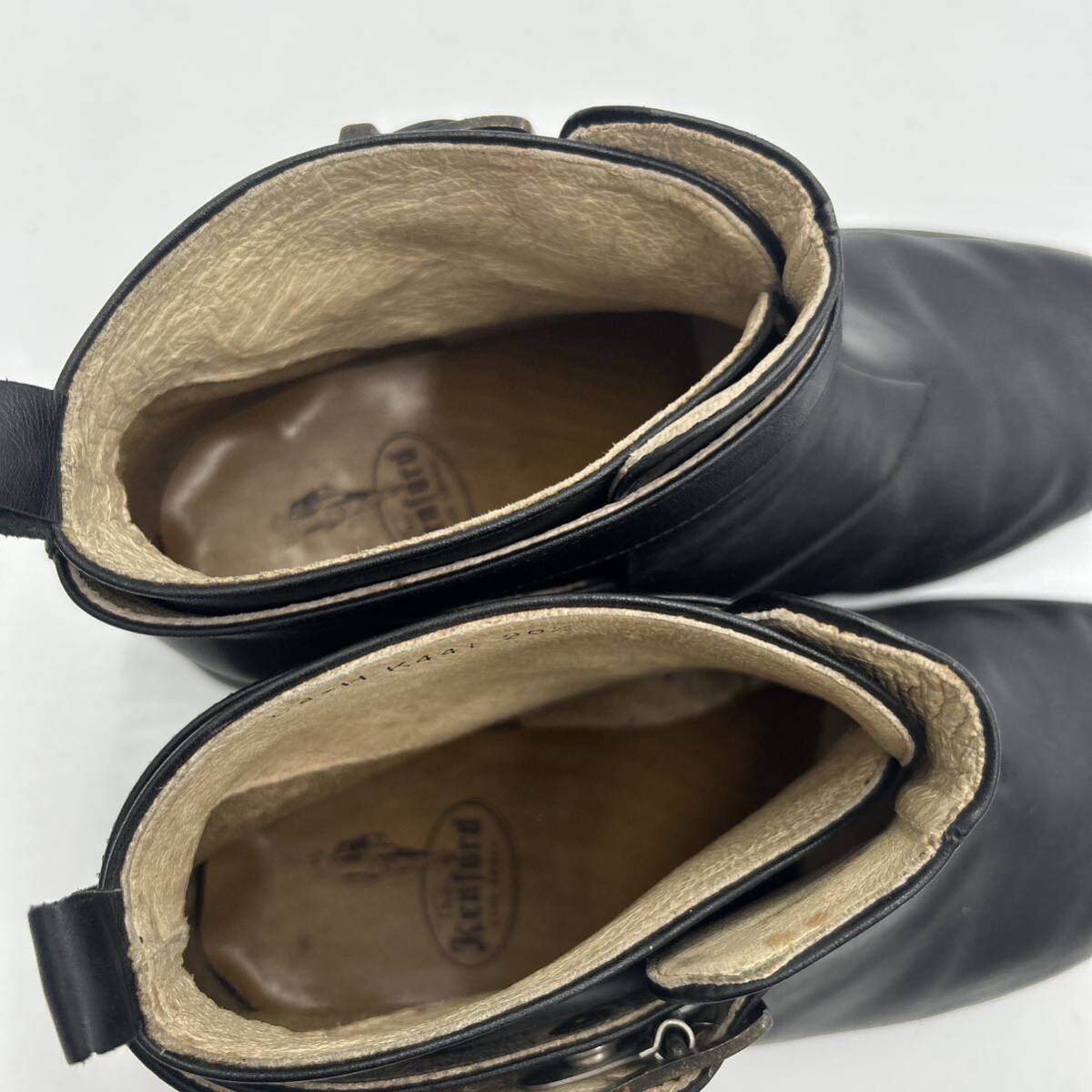 E ■ 良品 / 極上レザー使用 '至高の逸品' THE KENFORD ケンフォード 本革 LEATHER ベルト付き ブーツ / シューズ 26.5cm 紳士靴 BLACKの画像8