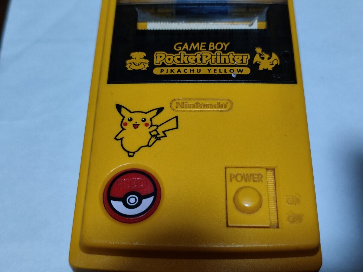 【ジャンク品】 GB ゲームボーイ ピカチュウ ポケットプリンター 通信ケーブル セットまとめ_画像2