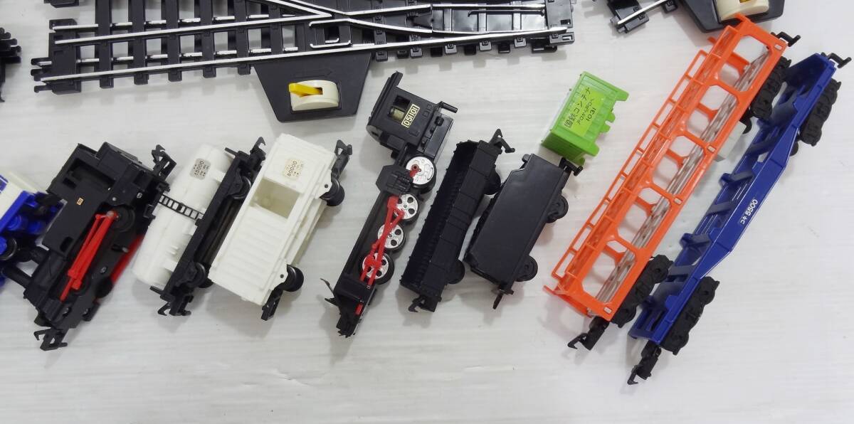 1 jpy start A0190 TOMY super rail vehicle rail other total 4kg large amount set sale Plarail railroad model 70 period kla light type steam locomotiv etc. 