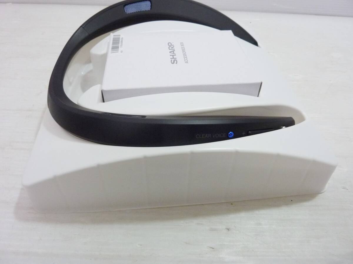 CV5705t 1円セール 美品 SHARP シャープ Bluetooth ウェアラブルネックスピーカー AN-SS2 ブラック サウンドパートナーの画像5