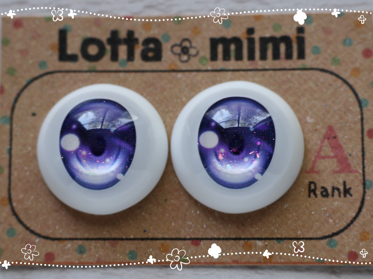 ラメ【Type2　パープル　A品】レジンアイ 22mm相当 Lotta mimi_画像2