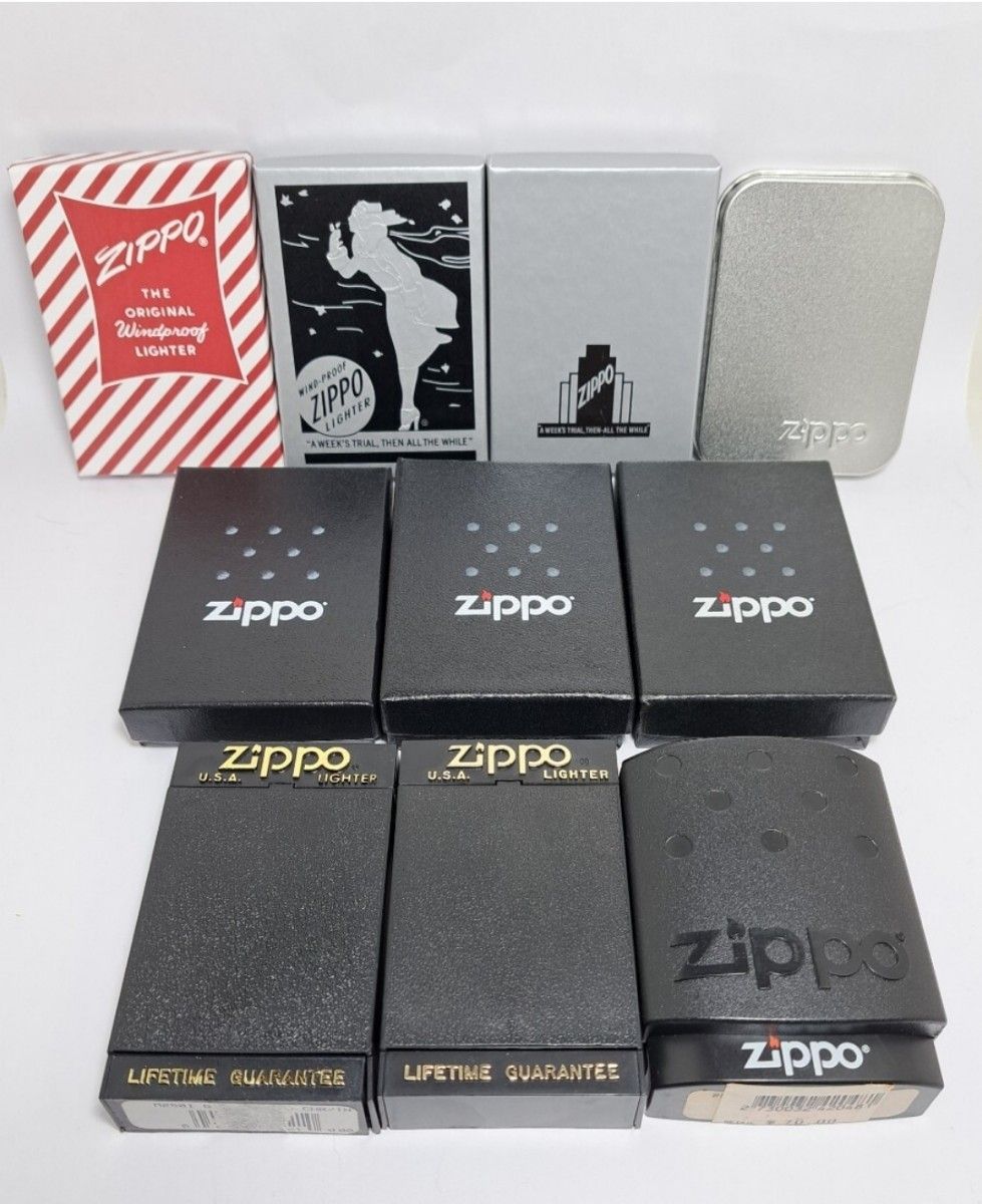 ZIPPO 空箱 10個セット 保証書付 1932/1933兼用 1935 1937 1941 レギュラー スリム アーマー プラ