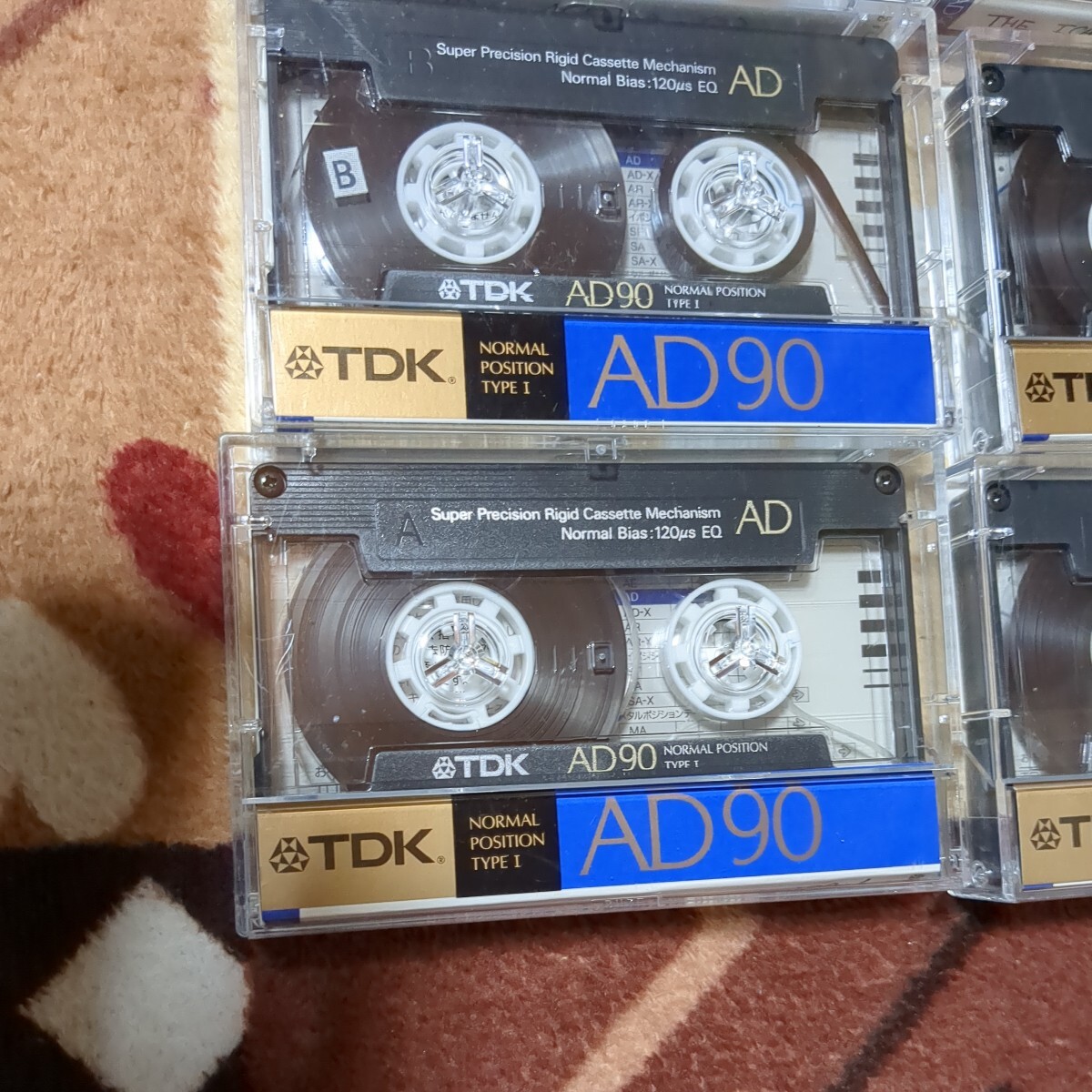 ジャンク TDK 使用済み 中古 カセットテープ AD 90 計8本 当時物 昭和レトロ ノーマルポジションの画像3