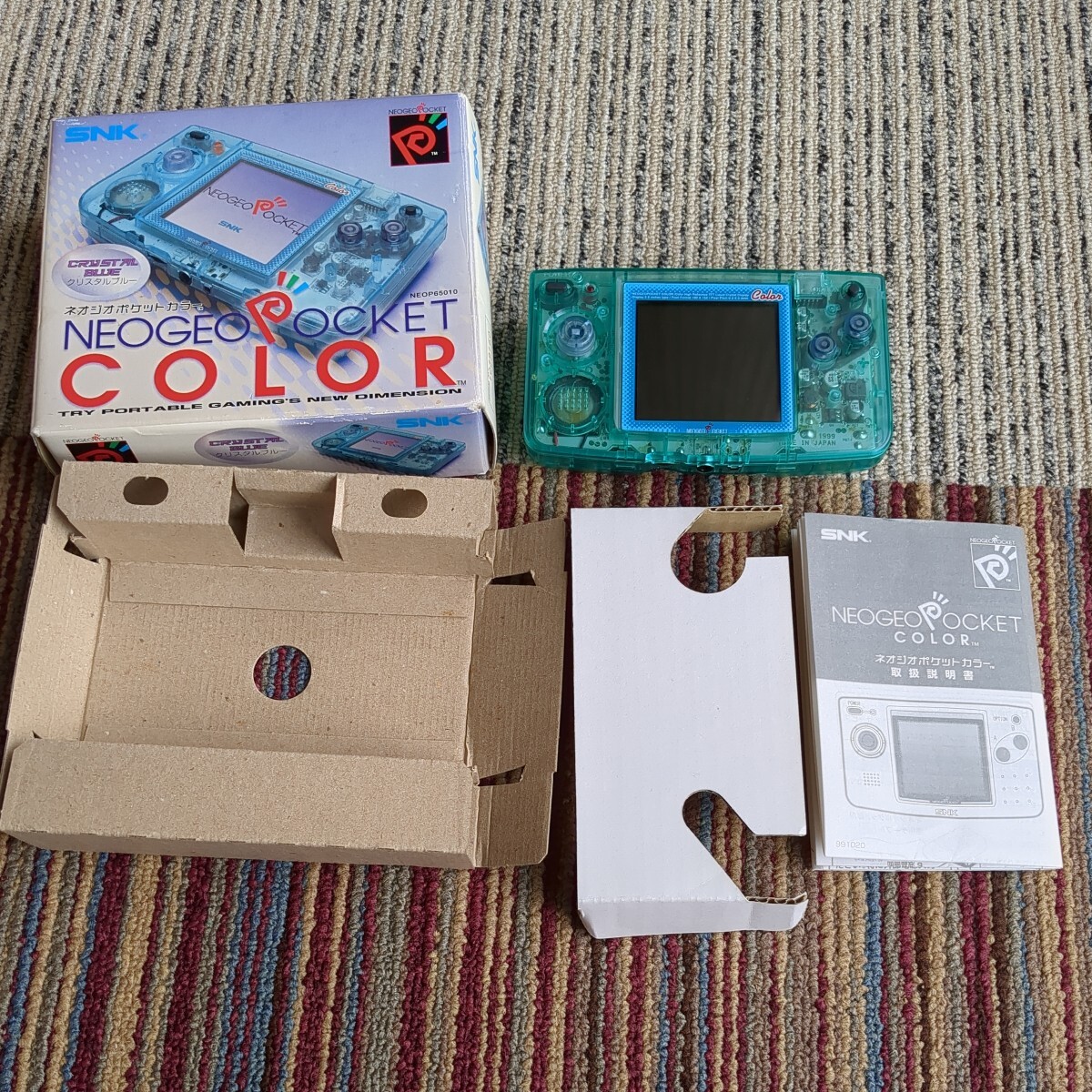  present condition goods game machine body SNK Neo geo pocket color crystal blue box instructions box opinion NEOGEO POCKET COLOR