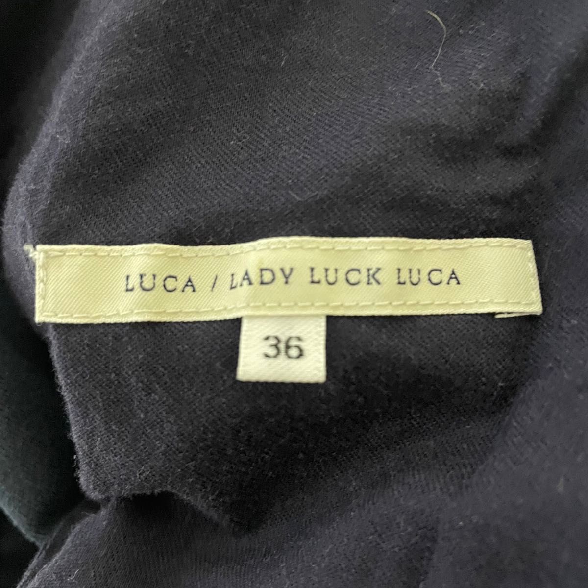 【LUCA/LADY LUCK LUCA】スラックス ボトムス パンツ ストレッチ カジュアルパンツ ネイビー(36)