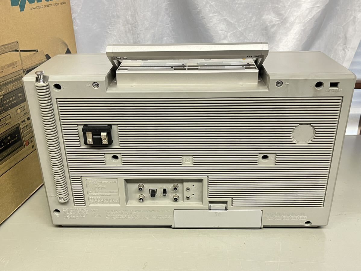 美品 稼働OK SONY ステレオラジカセ FM/AM STEREO CASSETTE-CORDER CFS-F40 昭和レトロ アンティーク ソニー　ビンテージ　_画像9