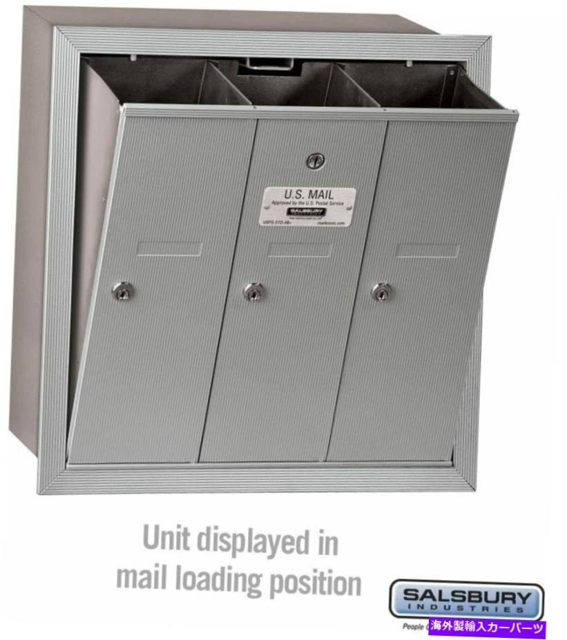 Salsburyの垂直メールボックスにはマスターコマーシャルロック3ドアアルミニウムが含まれていますSalsbury Vertical Mailbox Includes Mas_画像3