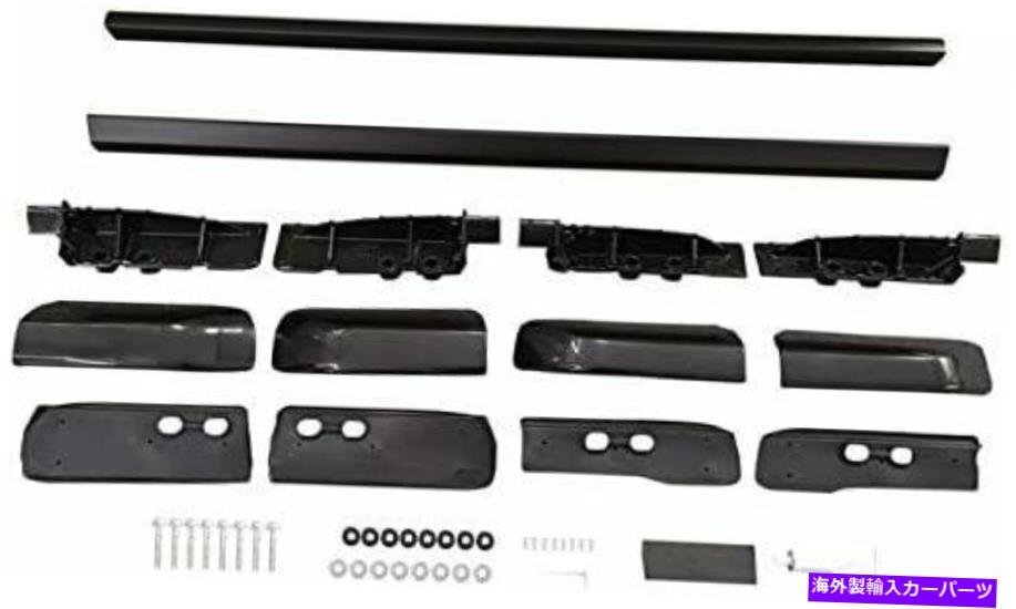 トヨタ4runner 2010-2020に適した黒い荷物荷物ルーフラックレールバーBlack Luggage Baggage Roof Rack Rail Bar Fit for Toyota 4Runner_画像3