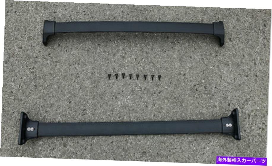 Acura MDX 2014-2021ブラックアルミニウム荷物ラックレール2PCSのクロスバーフィットCross Bar Fits for Acura MDX 2014-2021 Black Alumi_画像3