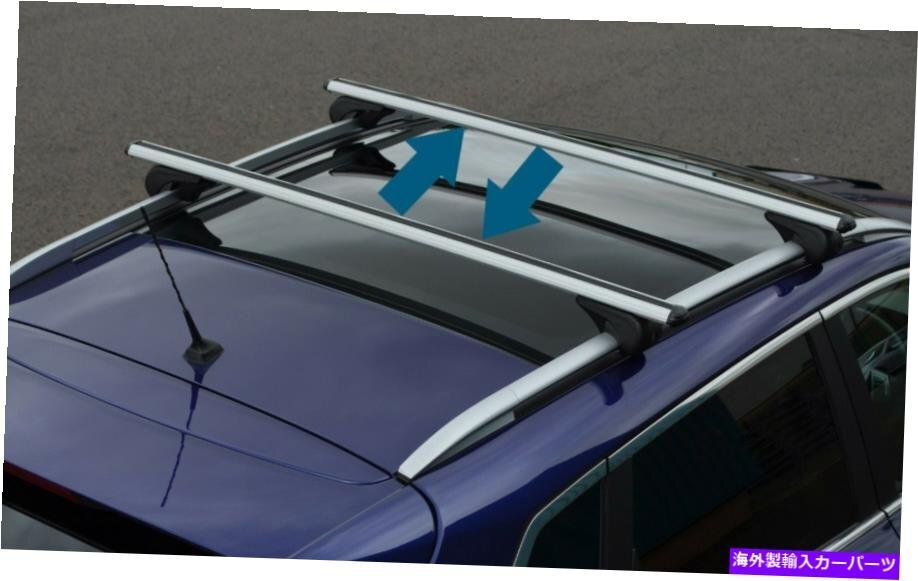 ボルボV70（2008-16）75kgロック可能なルーフレール用のクロスバーCross Bars For Roof Rails To Fit Volvo V70 (2008-16) 75KG Lockable_画像2