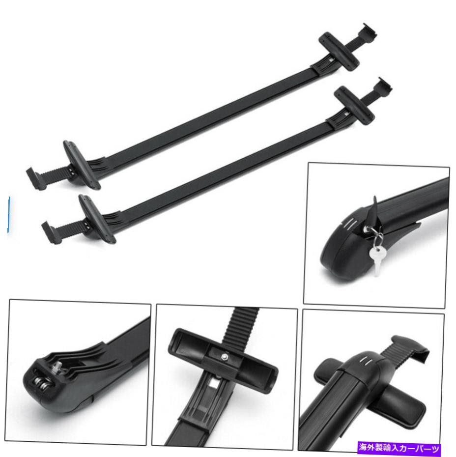 米国船2 PCSカールーフラックオーバーヘッドサイドレールバー荷物キャリアWアクセサリーUS Ship 2 Pcs Car Roof Rack Overhead Side Rail_画像3