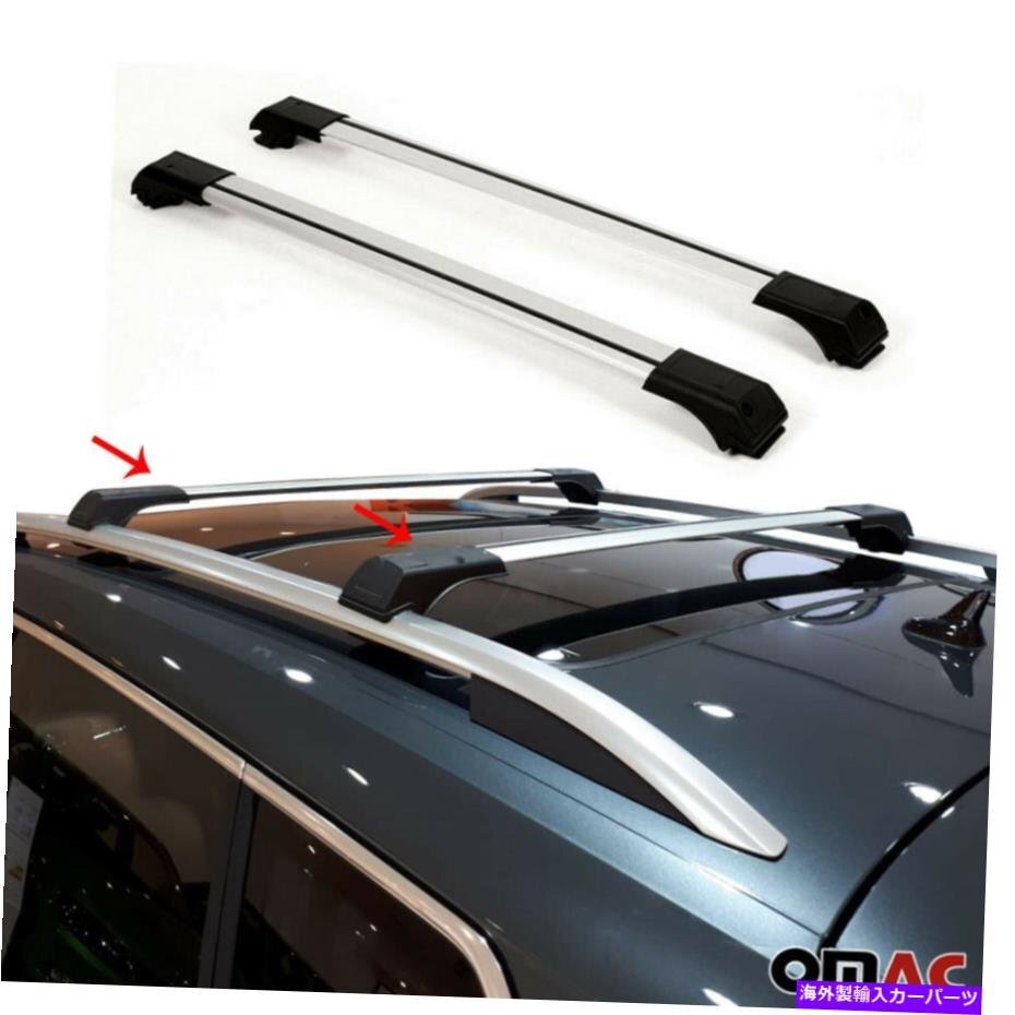 フォードフォーカスワゴン2000-2011用のルーフラッククロスバー荷物キャリアシルバーRoof Rack Cross Bars Luggage Carrier Silver for Fo_画像1