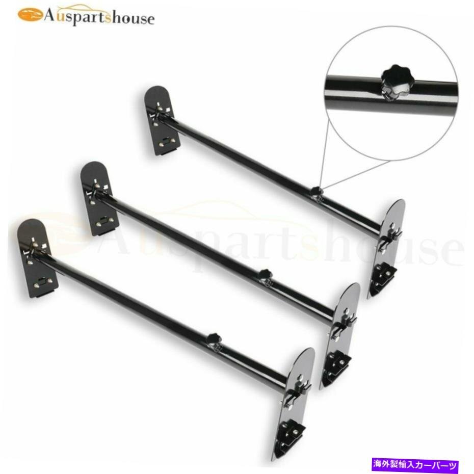 3バールーフラックフィットフォードGMCシボレーバンラダーラック荷物キャリアブラック3 Bar Roof Rack Fits Ford GMC Chevrolet Van Ladde_画像3