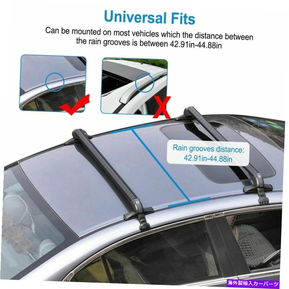 43.3 ''ユニバーサルカーオートトップルーフラッククロスチューブバー貨物荷物キャリア43.3'' Universal Car Auto Top Roof Rack Cross Tu_画像3