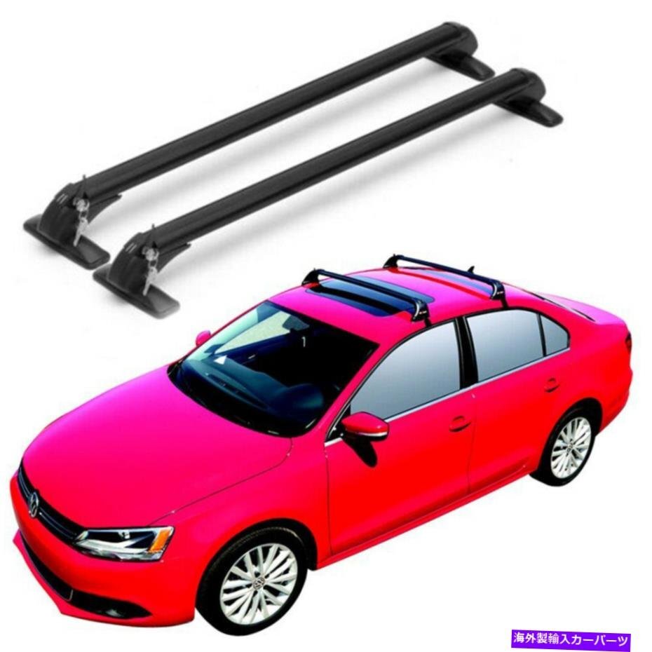 カールーフラッククロスバー43.3 VWフォルクスワーゲンジェッタ用の荷物キャリアアルミニウムCar Roof Rack Cross Bar 43.3 Luggage Car_画像1