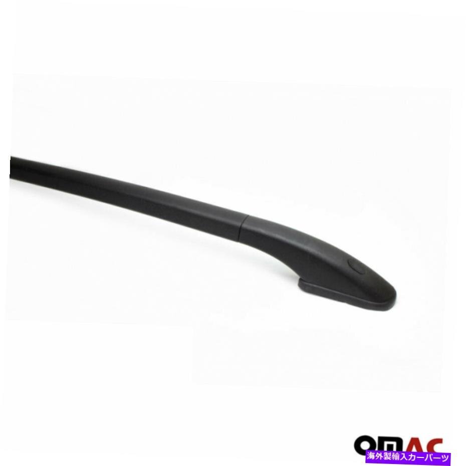 日産Qashqai 2007-2014のためのトップルーフラックサイドレールバーブラックTop Roof Rack Side Rails Bars Black for Nissan Qashqai 200_画像3