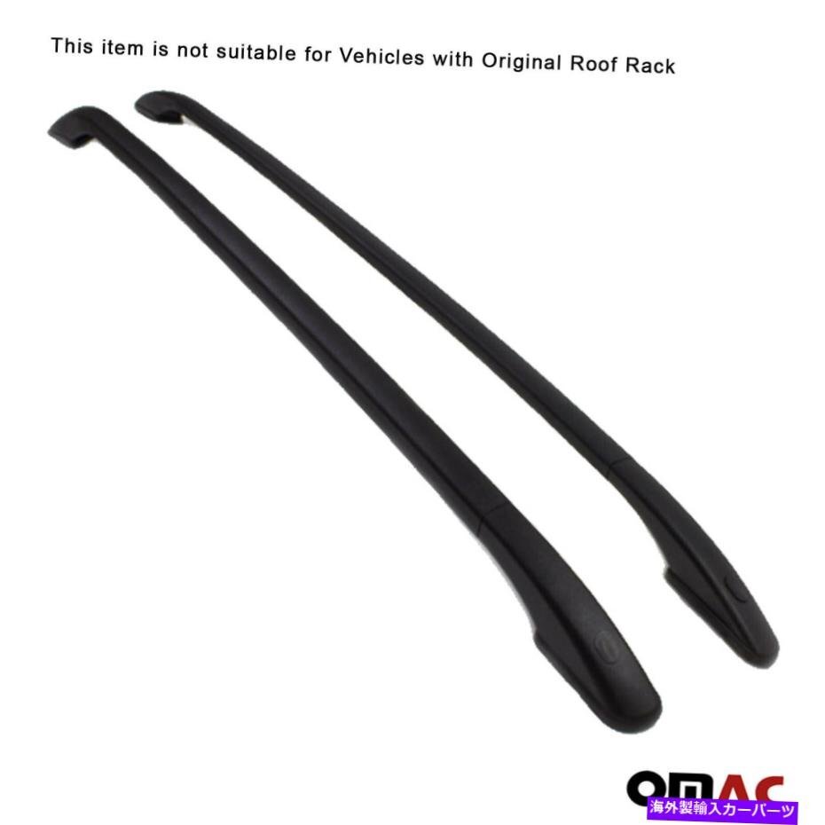 日産Qashqai 2007-2014のためのトップルーフラックサイドレールバーブラックTop Roof Rack Side Rails Bars Black for Nissan Qashqai 200_画像2