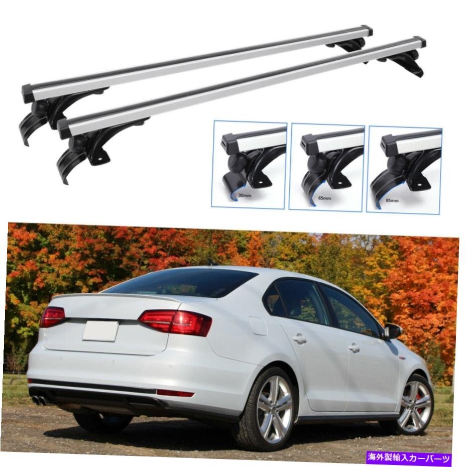 VW Jetta 2006+ 4DR 48 ルーフラッククロスバーカヤックカーゴ荷物キャリアシルベFor VW Jetta 2006+ 4DR 48 Roof Rack Crossbars Kayak_画像1