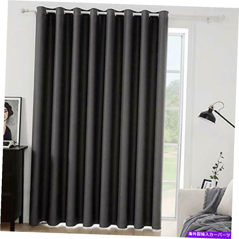 リビングルームのスライディングガラスドアのためのMiuleeグレーブラックアウトカーテン垂直ブリン...MIULEE Grey Blackout Curtain for L_全国送料無料サービス!!