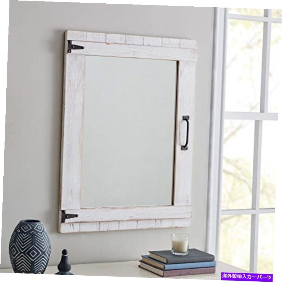 Firstime＆Co。Cottage Door Wall Mirror、32 H x 24 W、素朴な白FirsTime & Co. Cottage Door Wall Mirror, 32H x 24W, Rustic White_全国送料無料サービス!!