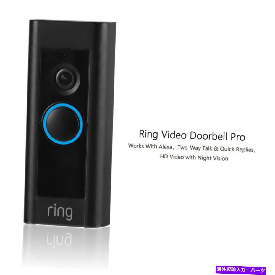 リングビデオドアベルプロWi-FiハードワイヤードHDカメラの暗視、Alexaで動作するRing Video Doorbell Pro Wi-Fi Hardwired HD Camera Nig_全国送料無料サービス!!