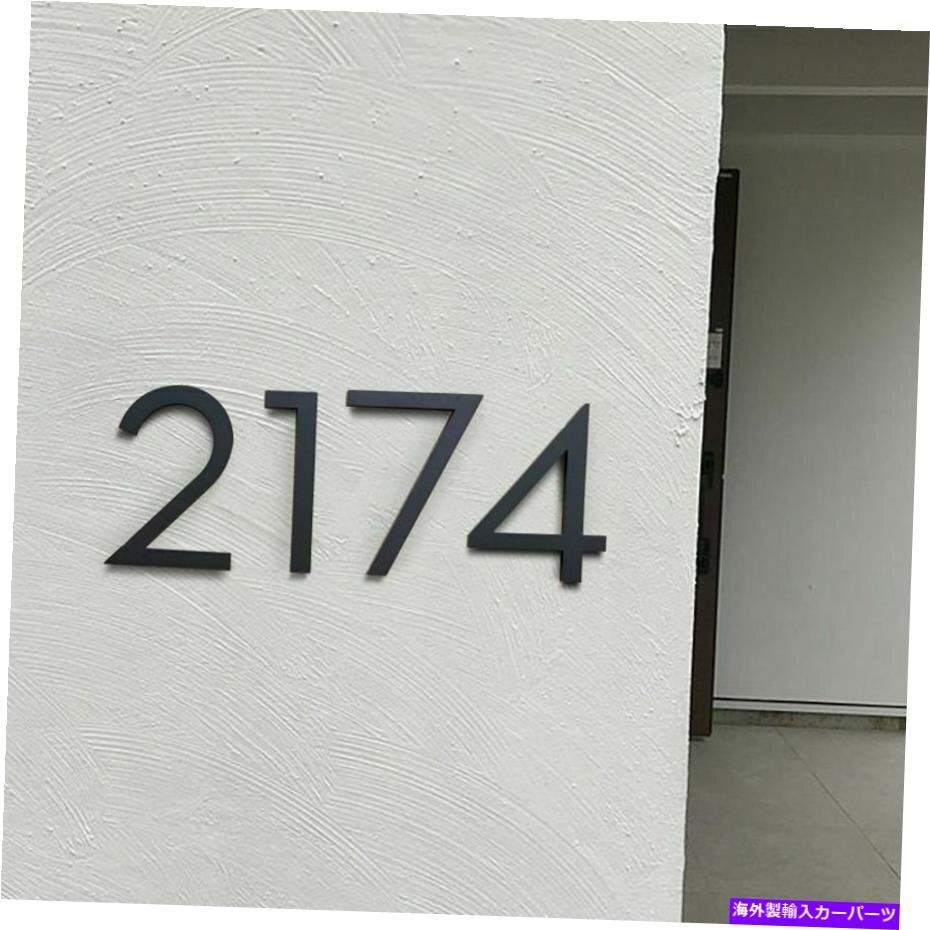 家番号フローティングディジットアドレスシンボルドアビッグ亜鉛合金ブラックモダン15cmHouse Number Floating Digit Address Symbol Door_画像2