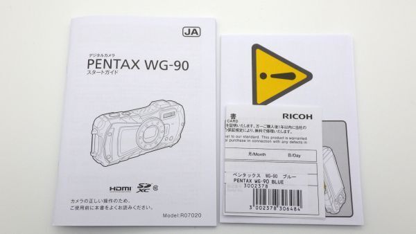 ●未使用品 PENTAX WG-90 ペンタックス ブルー コンパクトデジタルカメラ_画像3