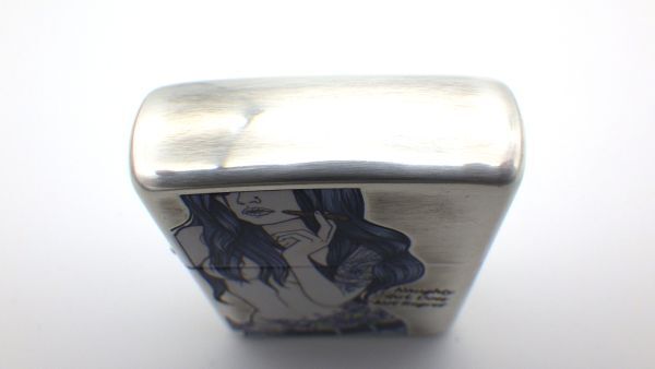 ●ジャンク ZIPPO シルバーカラー セクシー タトゥー ガール オイルライター ジッポ C 22 2022年製 3月_画像6