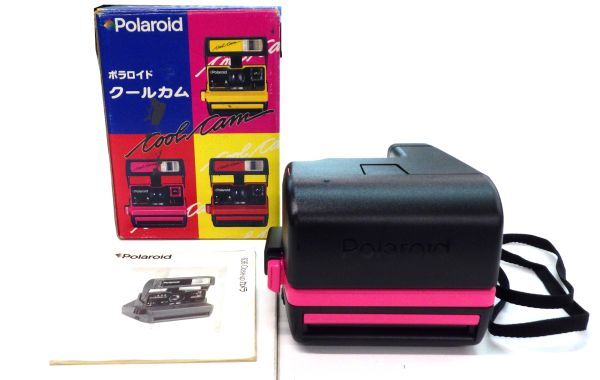 ●ジャンク 通電確認済 Polaroid ポラロイド クールカム ピンク 現状品 箱付き インスタント カメラ ポラロイド 636_画像2