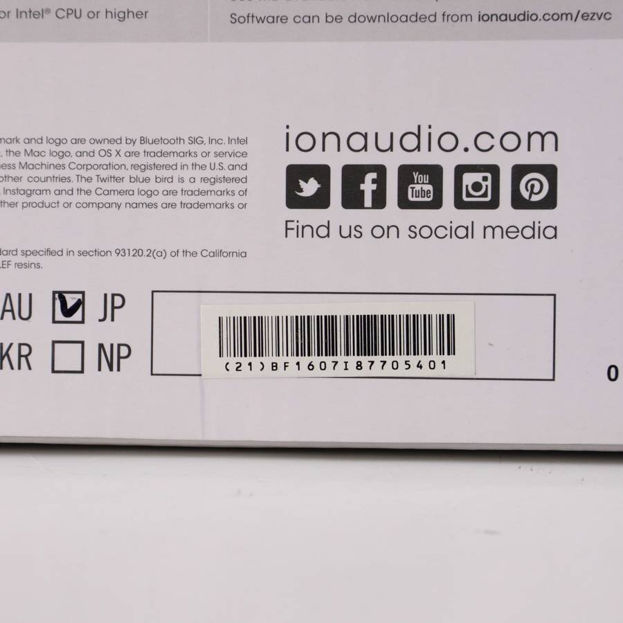 新品未開封 ION Audio Air LP Bluetooth ワイヤレスストリーミングターンテーブル スピーカー内蔵 レコードプレーヤー★835v15_画像7