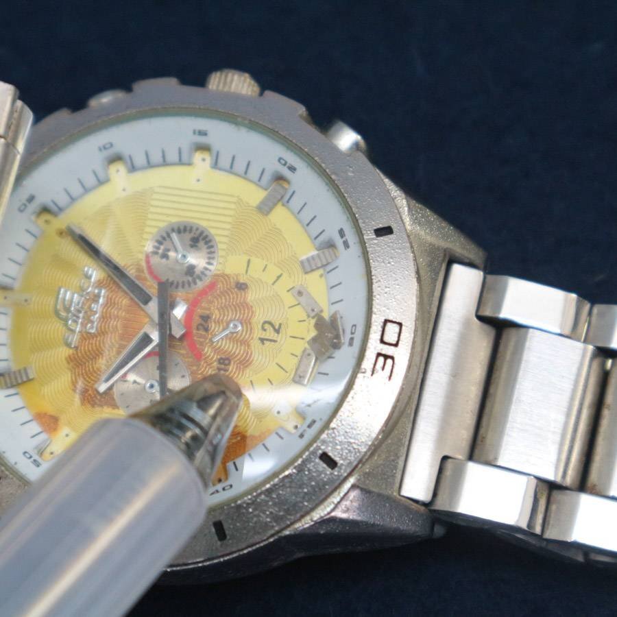 CASIO カシオ EDIFICE エディフェイス 腕時計 クロノグラフ メンズ シルバー色 ジャンク◆827f07_画像5