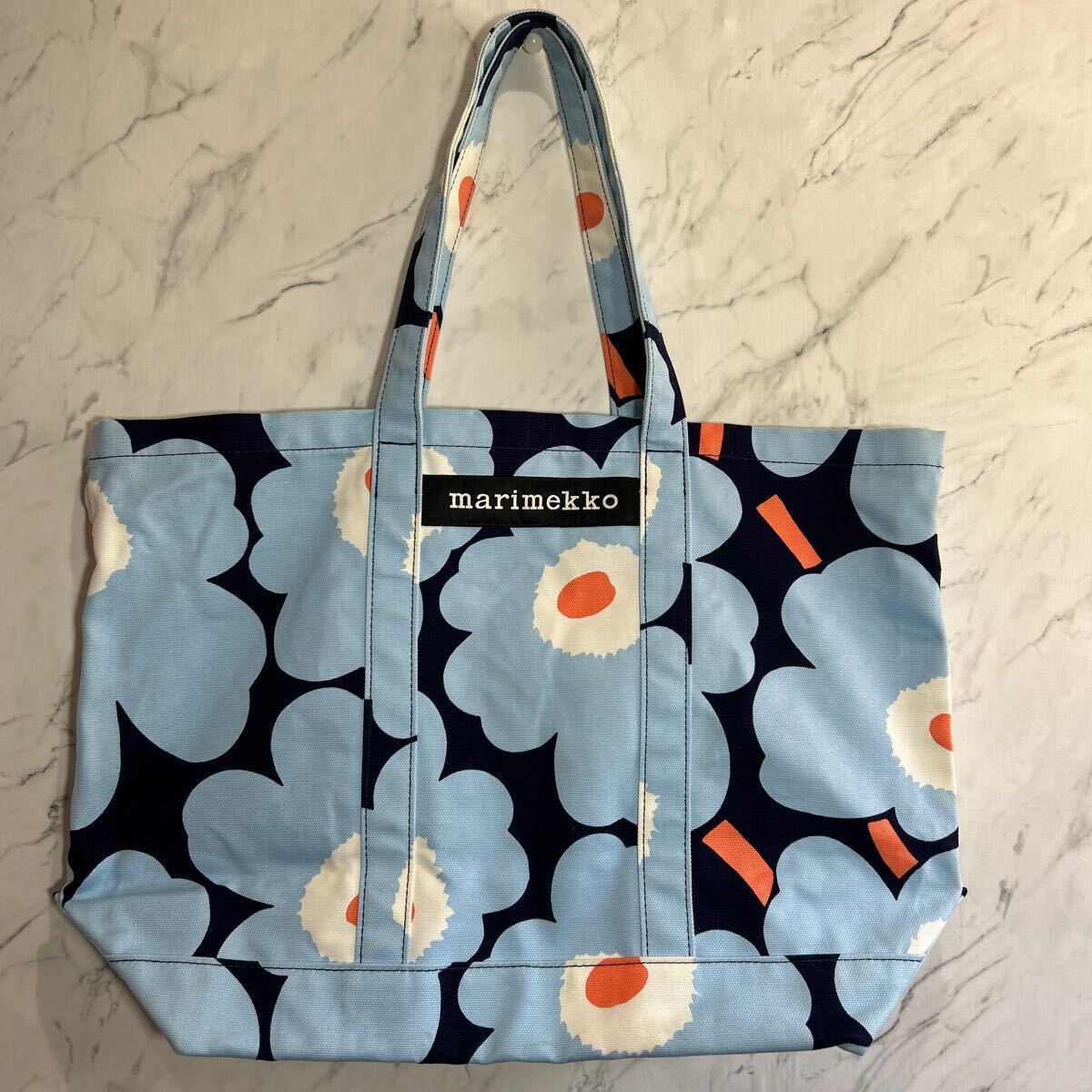 marimekko トートバッグ 花柄 中古現状品 240514k01_画像1