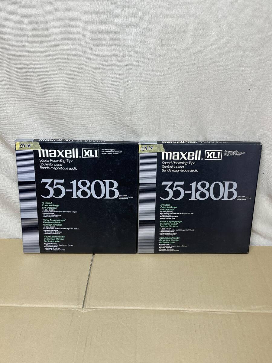 maxell マクセル オープンリールテープ サウンドレコーディングテープ XLI 35-180B 2個セット 10号【元箱付】 ( 05160517 )_画像1