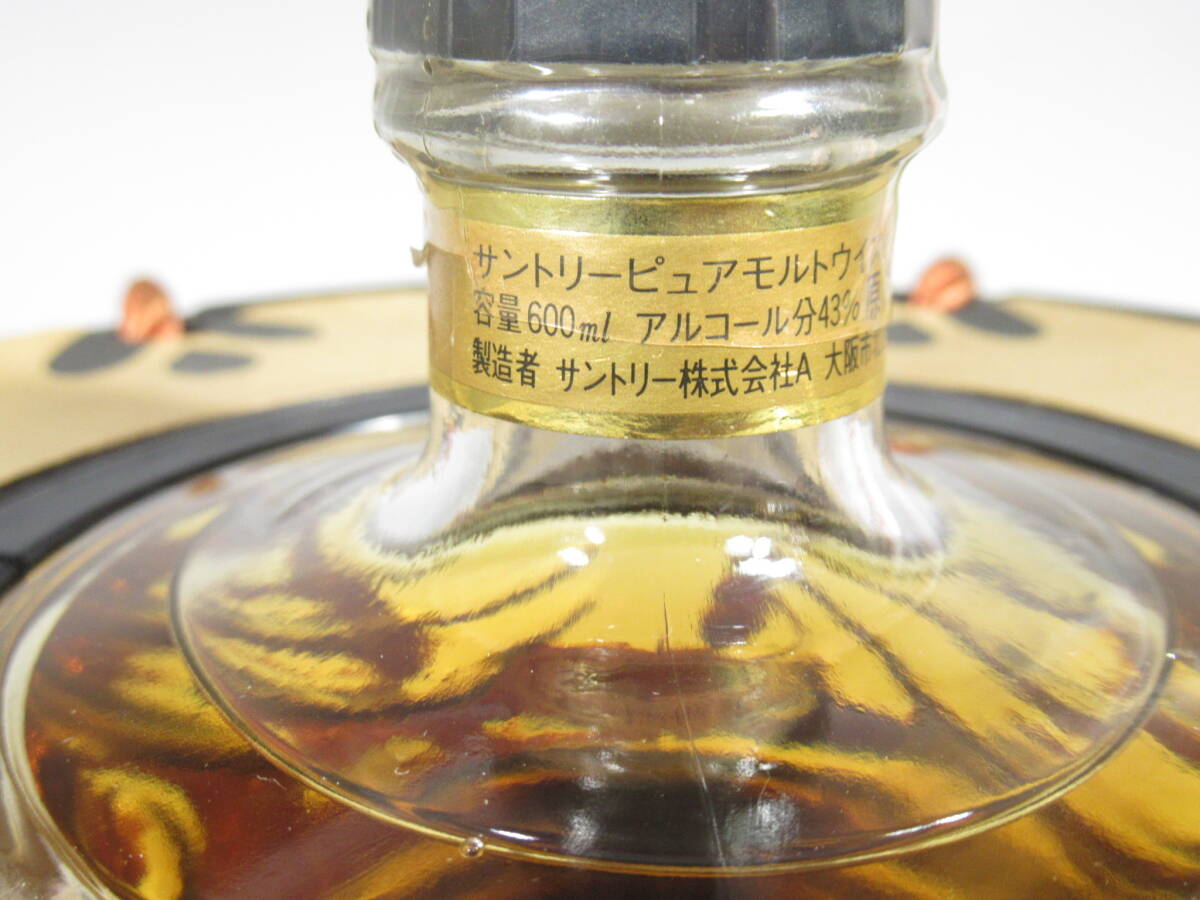 【未開栓】 SUNTORY サントリー ピュアモルト ウイスキー 木桶仕込 1982年 鼓型 和太鼓 楽器ボトル 古酒 600ml 43%_画像10