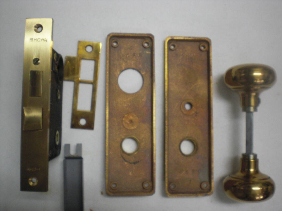 未使用品　ショウワ真鍮鋳物製箱錠　No.8540　　 1セット_画像6
