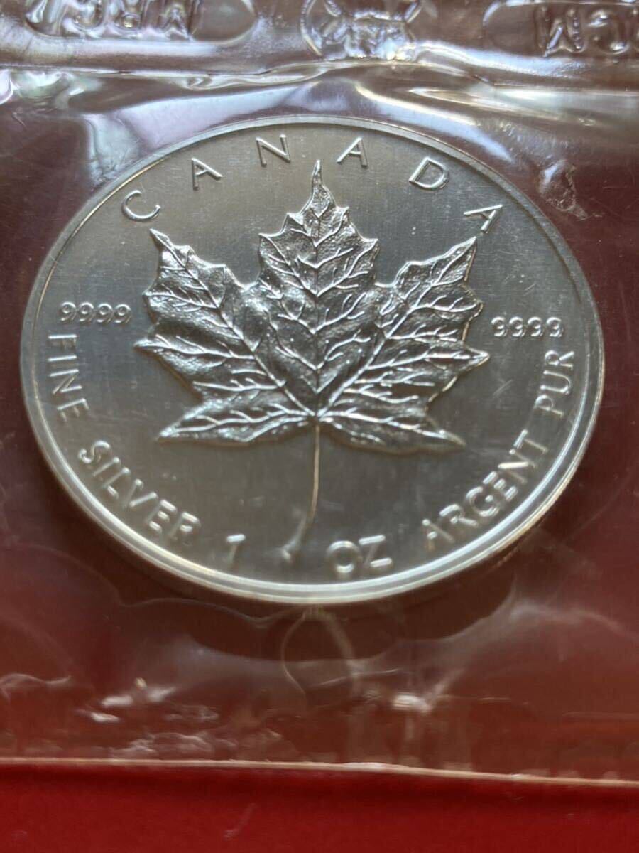 純銀 銀貨 オリジナル包装 カナダ 1オンス1999年 稀少（検索 コイン 古銭 世界 シルバー Silver OZ エリザベス 女王 ドル 未使用 _画像7