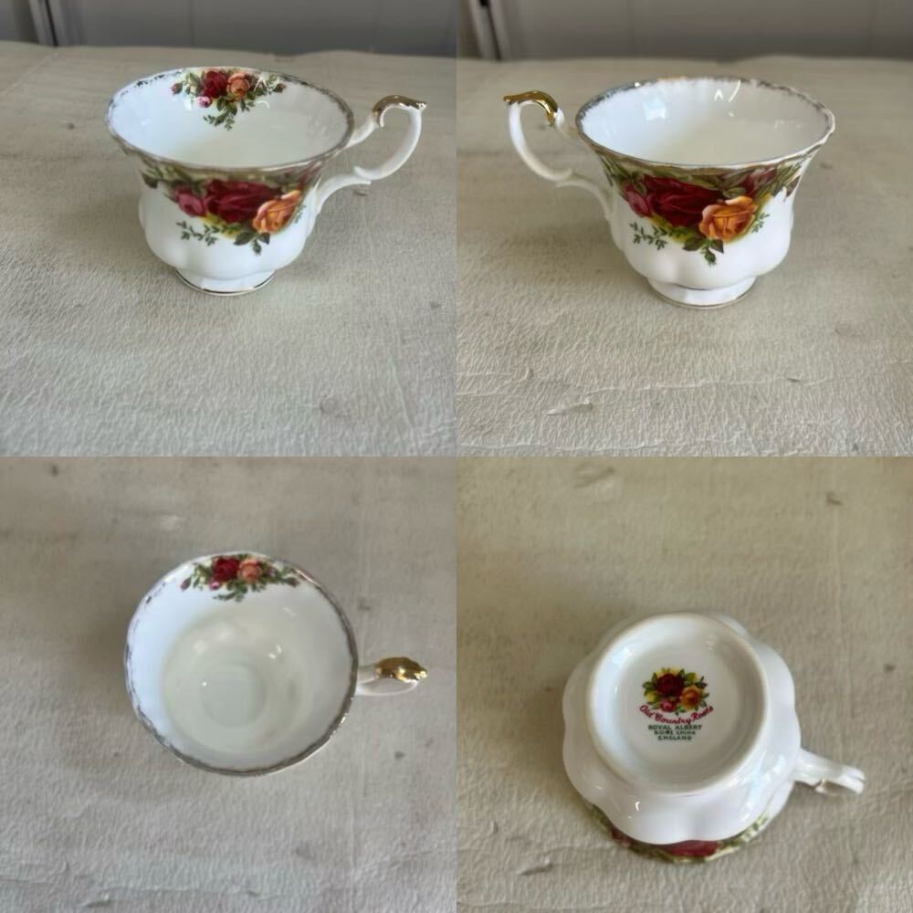 ROYAL ALBERT ロイヤル アルバート ティーカップ 3点 マグカップ 2点 計5点まとめ 花柄 洋食器 金彩 現状品 _画像3