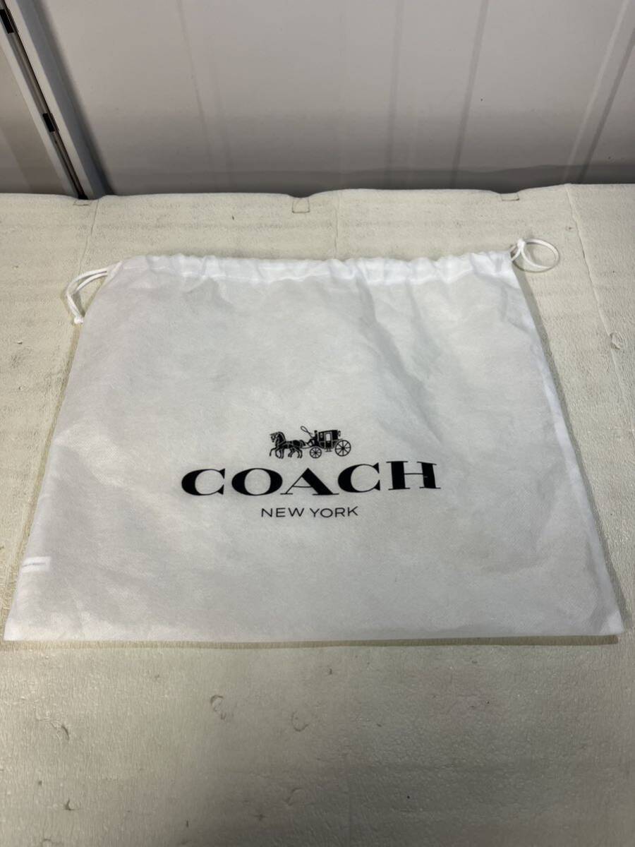 【中古品】COACH コーチ 帽子 シグネチャー デニム キャップ 綿100% レザーベルト 調整式 牛革 純正 収納袋付き 現状品_画像8