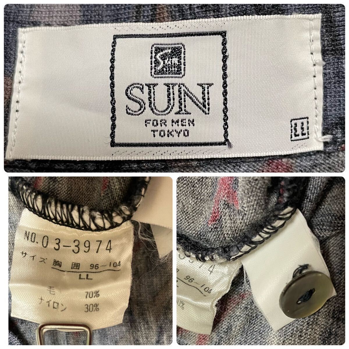 東京サン【SUN FOR MEN TOKYO】ハーフボタン長袖シャツ ロング 東京サン【SUN FOR MEN TOKYO】ハーフボタン長袖シャツ ロング