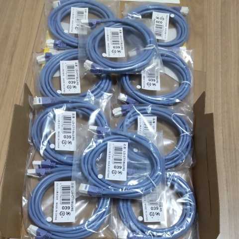  новый товар Elecom LAN кабель 2m ушко . поломка нет CAT5e 10 шт. комплект голубой LD-CTT/BU2 бесплатная доставка 