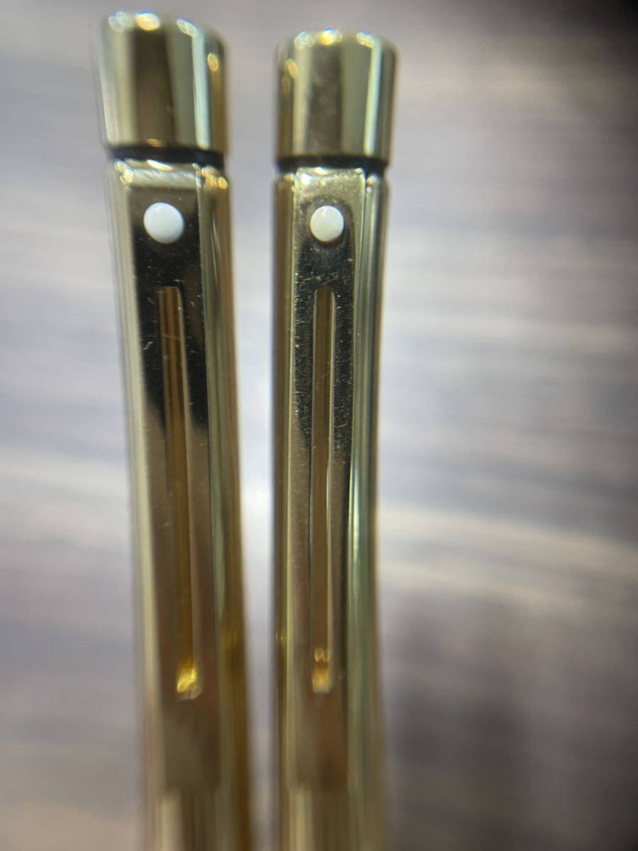 SHEAFFER TARGA 1005シェーファー タルガ ツイスト式 ボールペン GOLD ELECTROPLATED 2本まとめ 文房具 の画像5