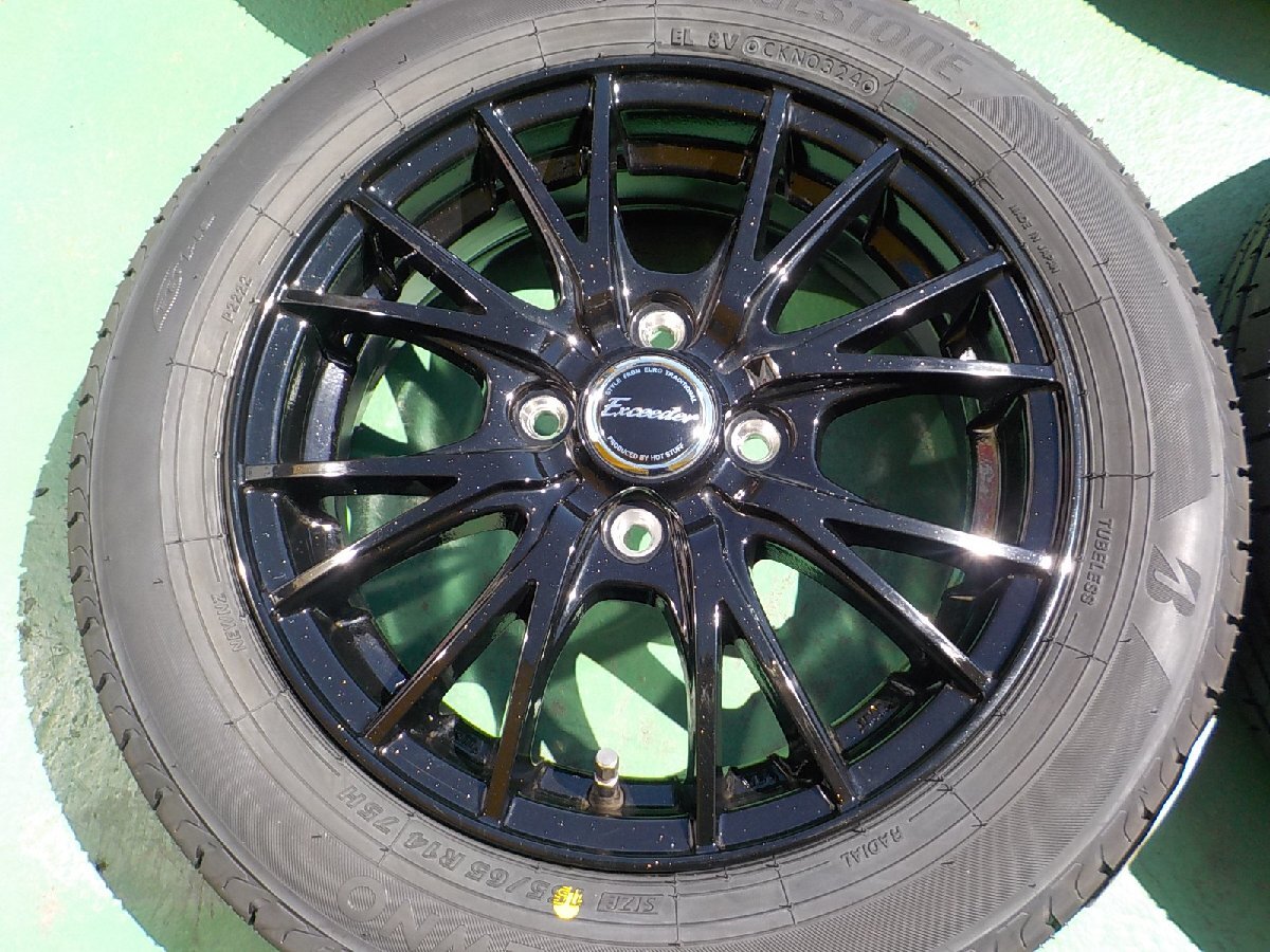 HS14510 ホットスタッフ Ｅｘｃｅｅｄｅｒ ワゴンＲ スペーシア ウェイク タント Ｎ－ＢＯＸ 等 ＮＥＷＮＯ 155/65R14 新品タイヤ 付き_画像4