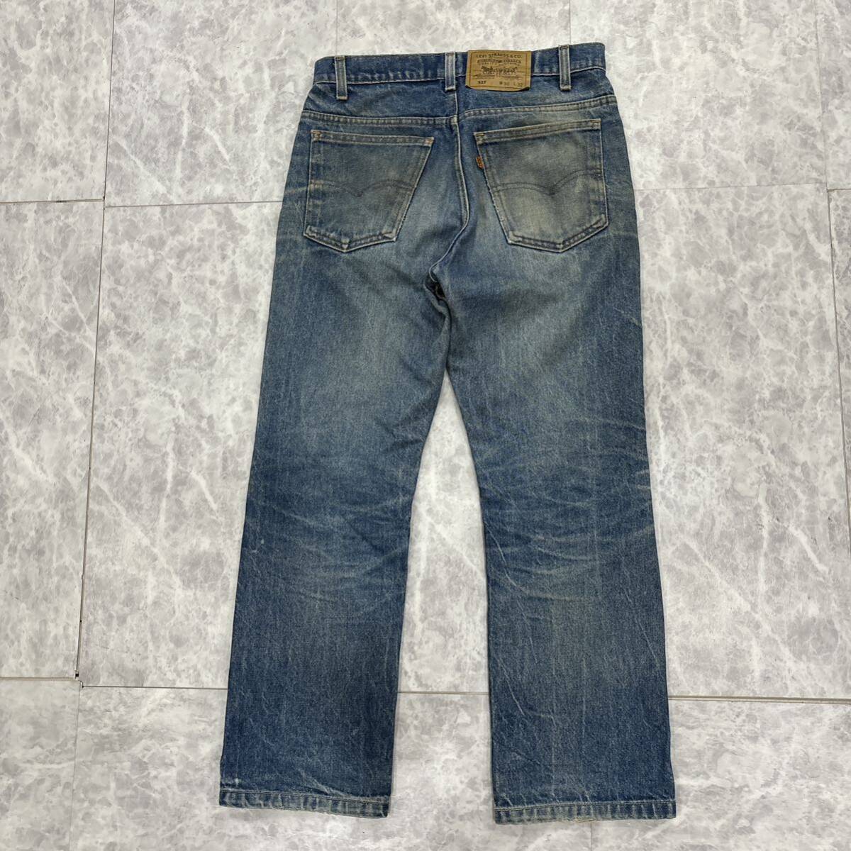 U * американский производства \' редкий 80\'s~90\'s Vintage \' LEVI*S Levi's 517 Denim брюки / джинсы W30 L32 orange tabUSA производства б/у одежда . обратная сторона 575