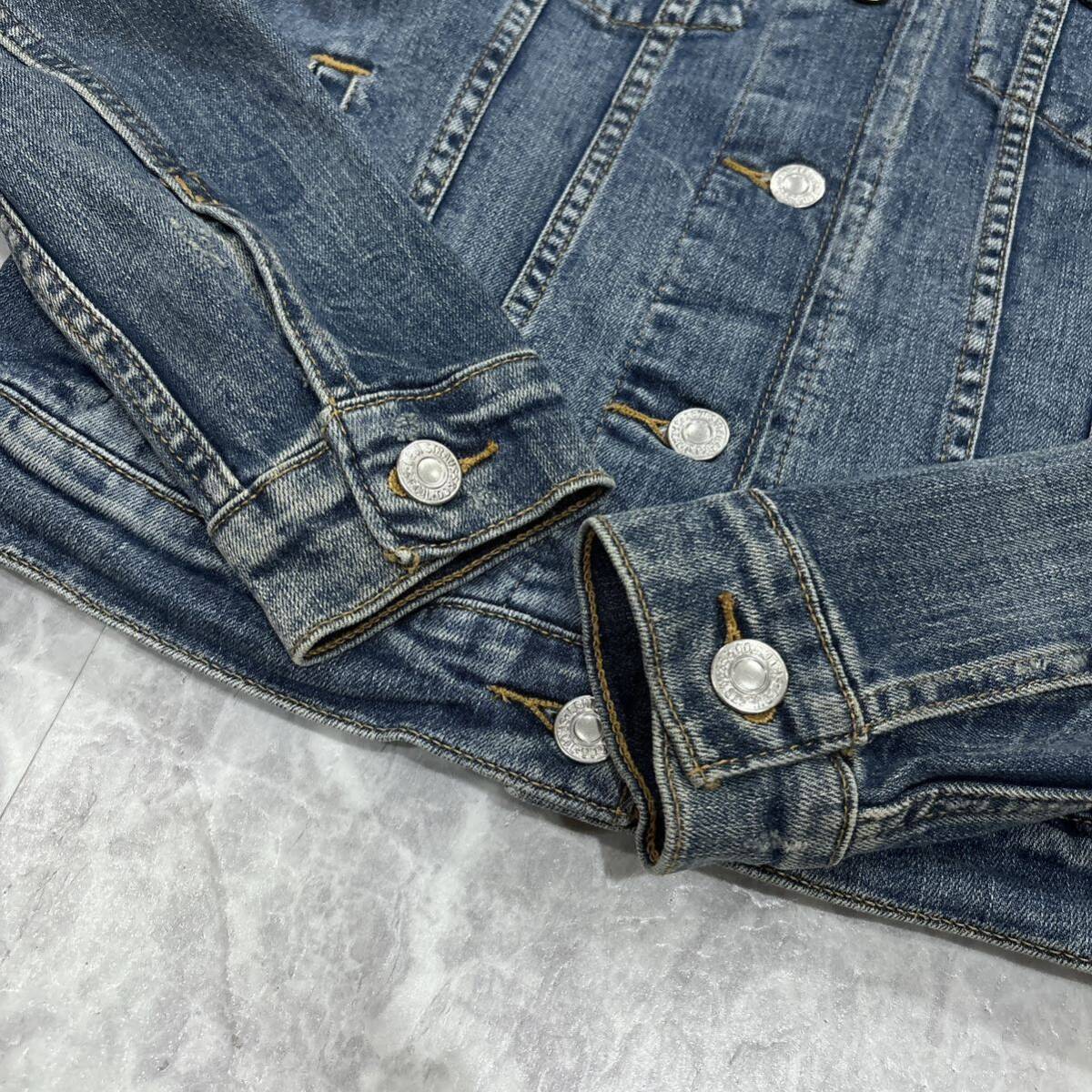 L＊ 17年製 '着心地抜群' LEVI’S リーバイス 高品質 ストレッチ 3rd デニムジャケット Gジャン sizeS レディース アウター PC9-29945-0020_画像9