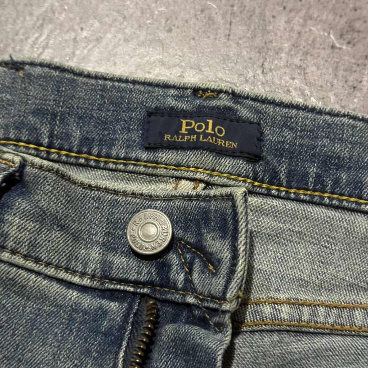 K * popular model!! \' domestic regular goods \' POLO RALPH LAUREN Ralph Lauren slim tapered Denim pants jeans size28×30 men's bottoms 