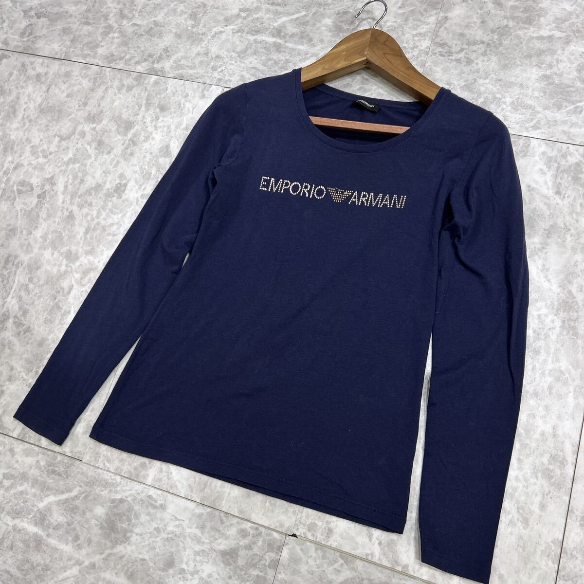 B ■ 着心地抜群 '高級感溢れる' EMPORIO ARMANI エンポリオアルマーニ UNDERWEAR 長袖 ストレッチ素材 Tシャツ / カットソー トップス_画像1