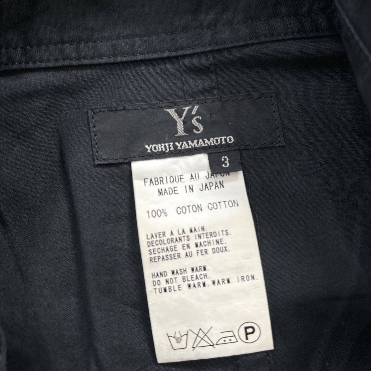 1円~ ＊ 日本製 'ラグジュアリーウェア' Y's ワイズ YOHJI YAMAMOTO ノースリーブ シャツ size3 レディース 婦人服 トップス BLACK_画像5