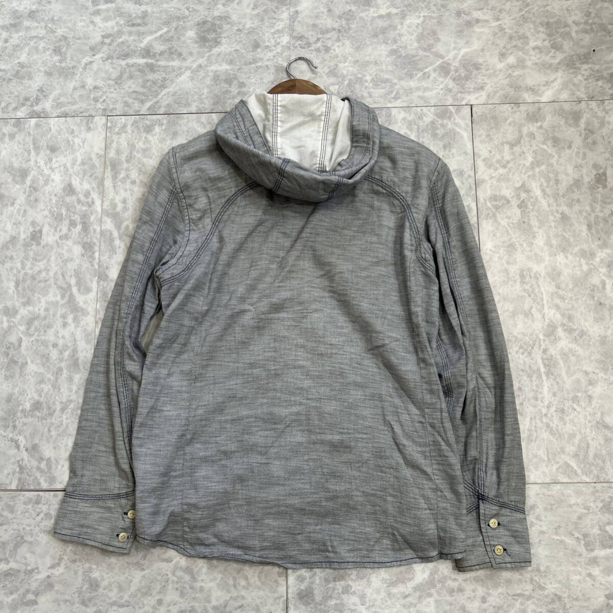 JJ ■ 国内正規品 '人気モデル' DIESEL ディーゼル 長袖 COTTON フード付き ボタンシャツ / パーカー sizeM メンズ 紳士服 トップス 古着 _画像3