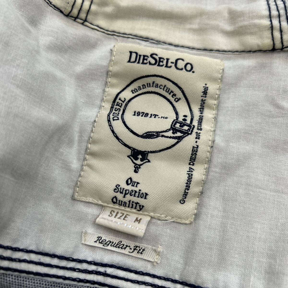 JJ ■ 国内正規品 '人気モデル' DIESEL ディーゼル 長袖 COTTON フード付き ボタンシャツ / パーカー sizeM メンズ 紳士服 トップス 古着 _画像5