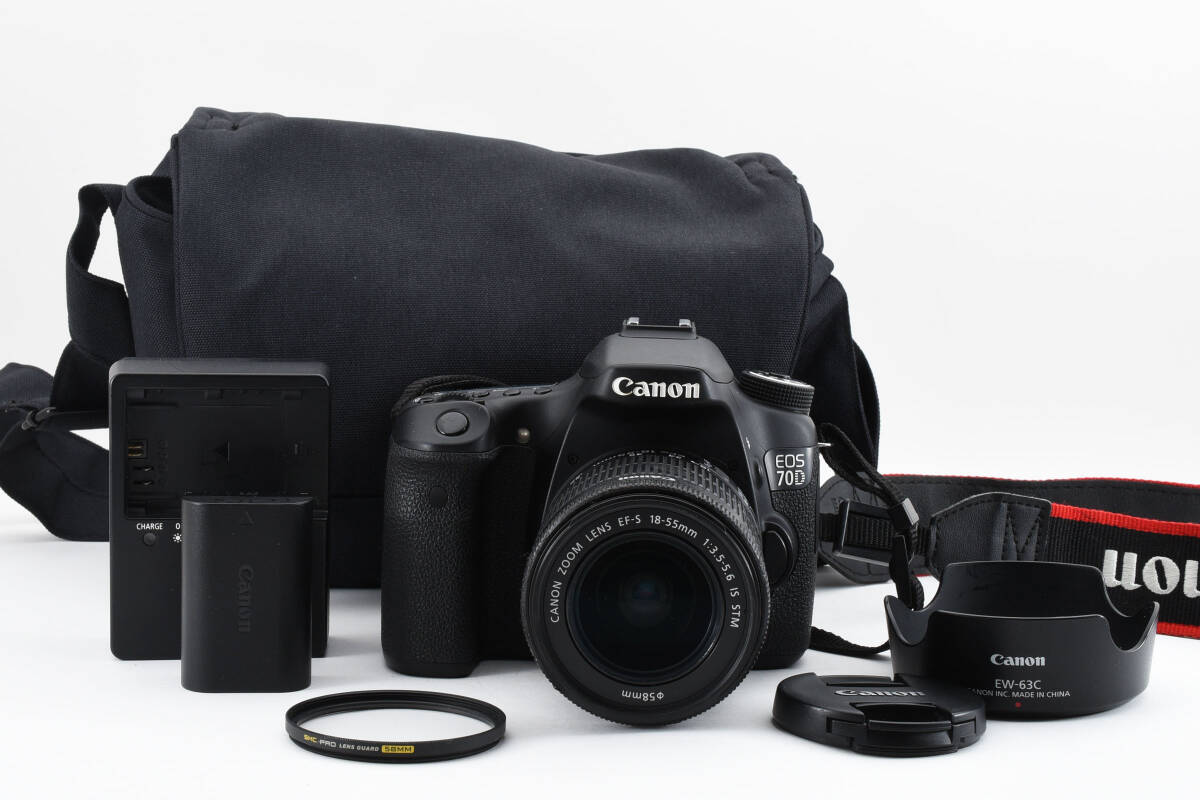 【美品】キャノン Canon EOS 70D ボディ + EF-S 18-55mm IS STM レンズ #C1102C32060GHHA_画像1